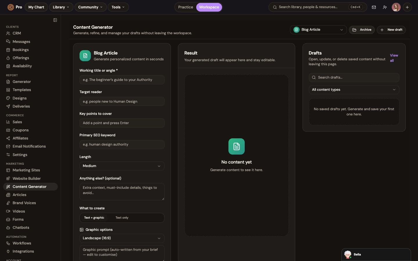 Content generator: on-brand posts and emails