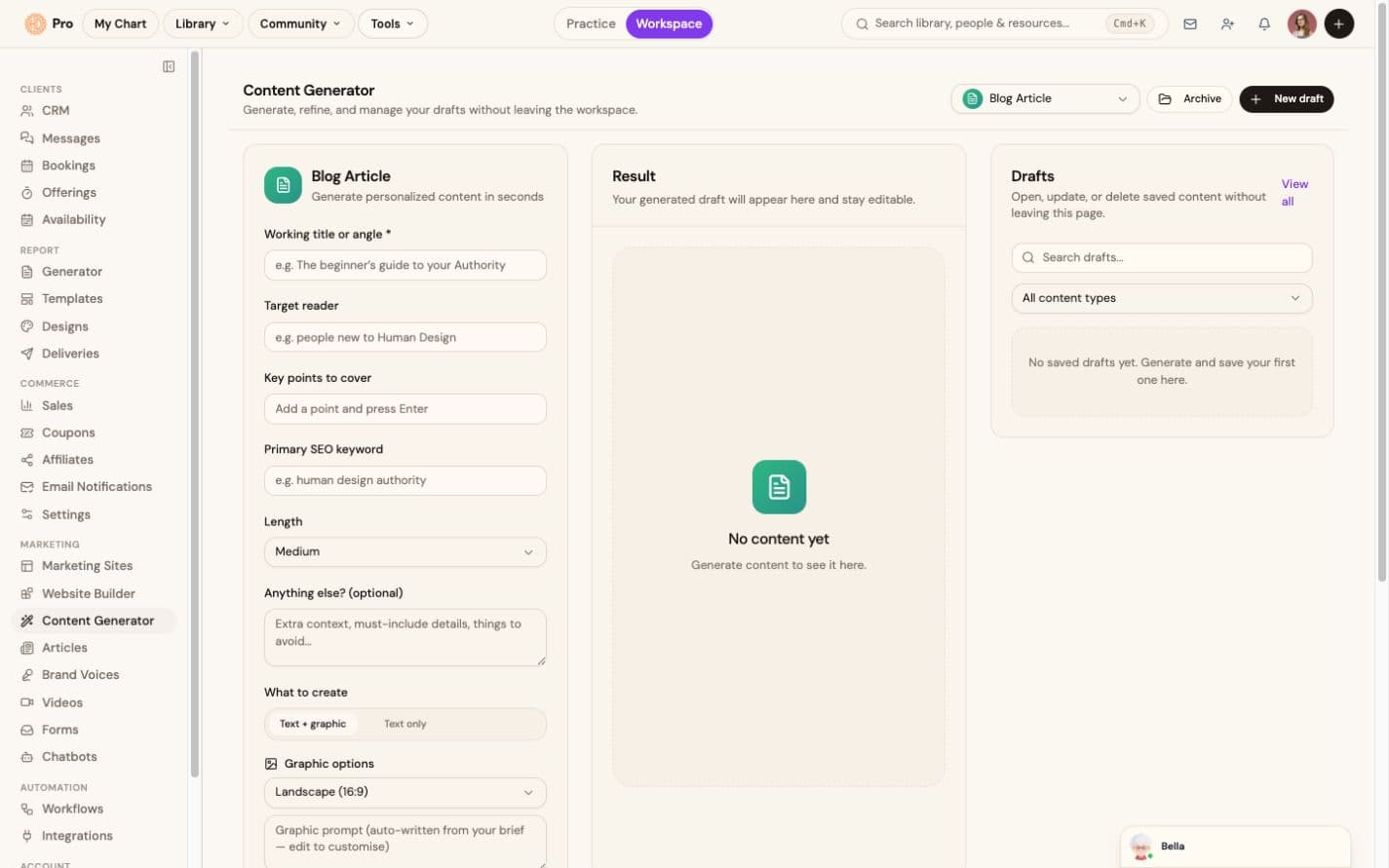 Content generator: on-brand posts and emails