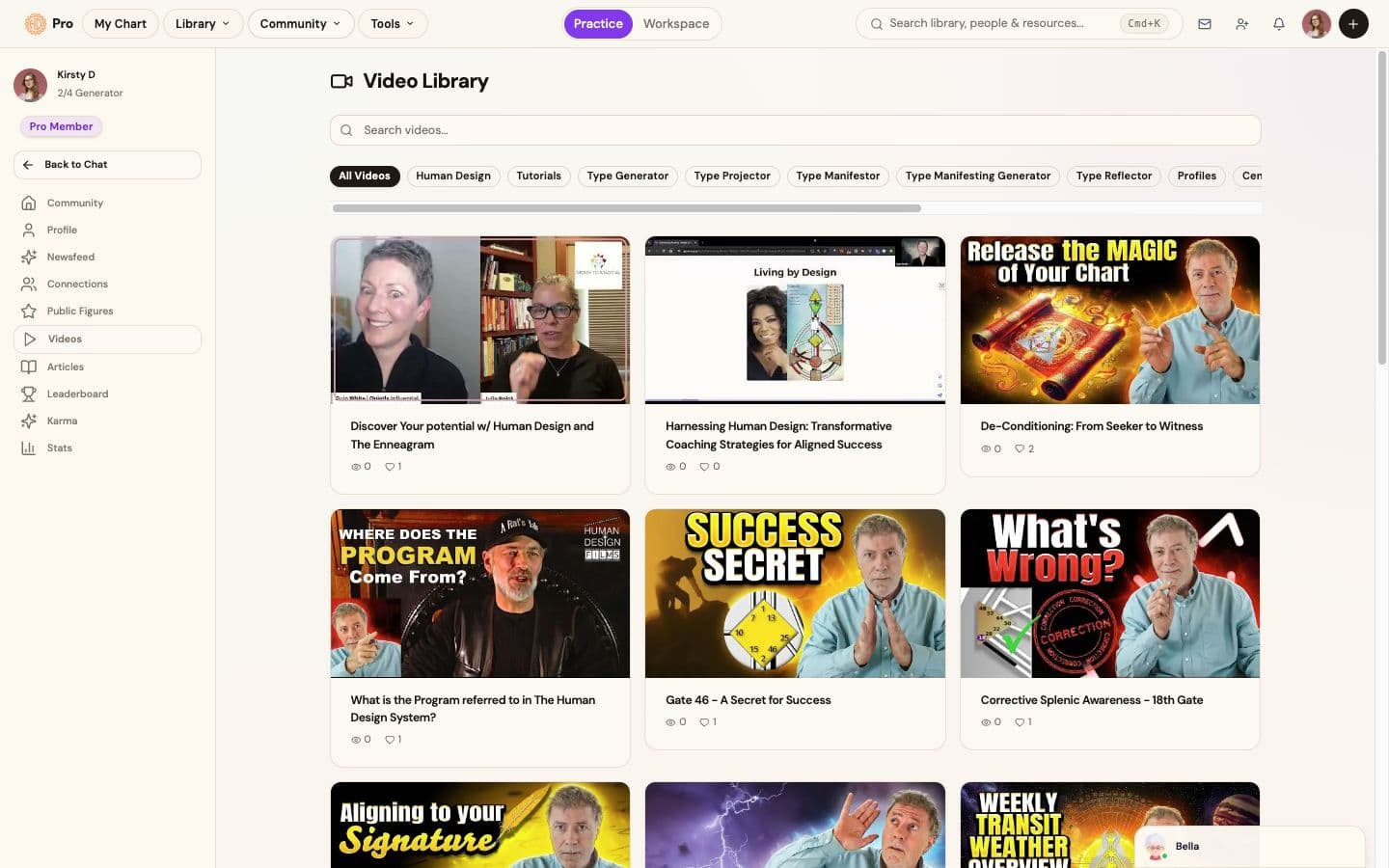 The video library