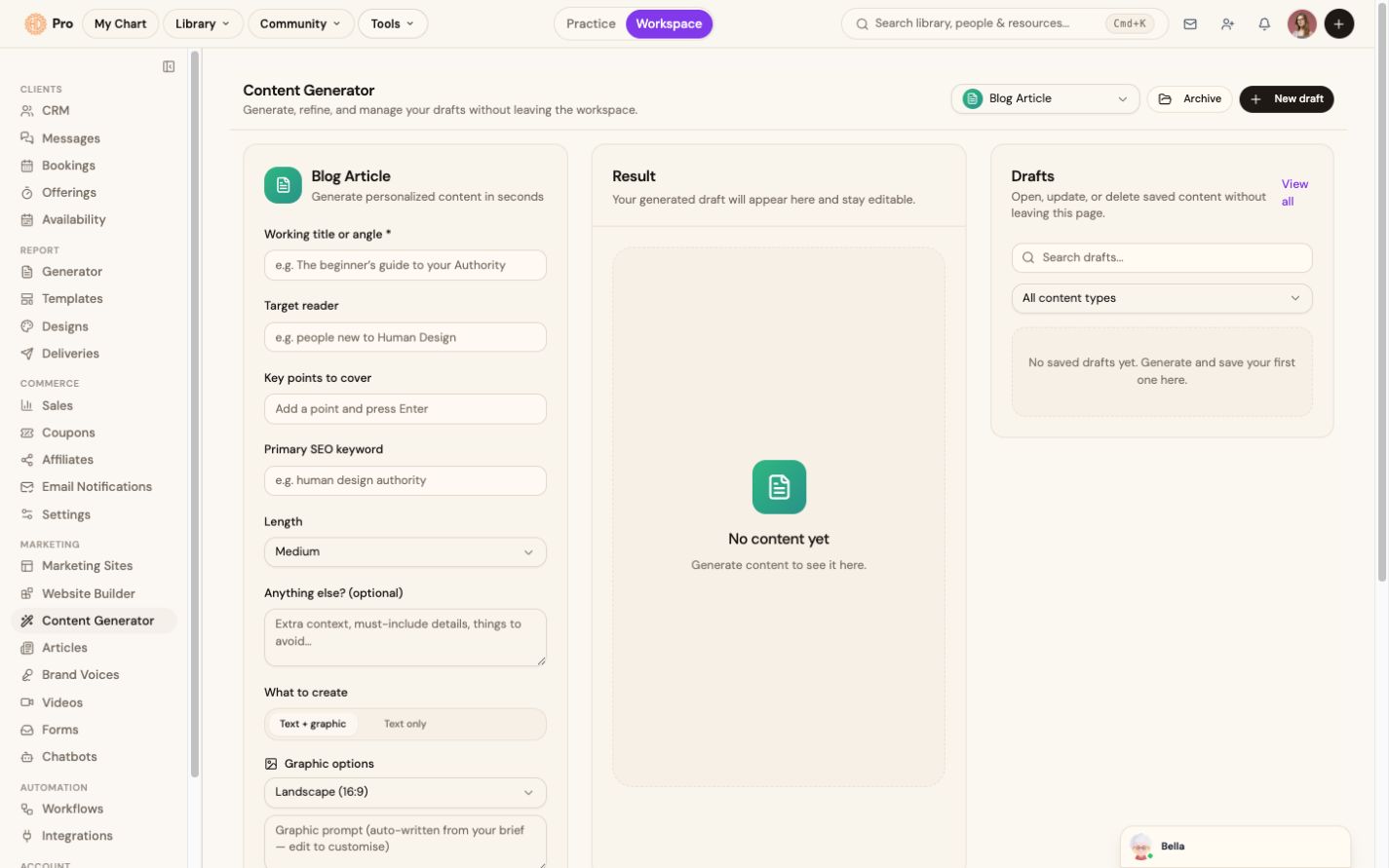 Content generator: on-brand posts and emails
