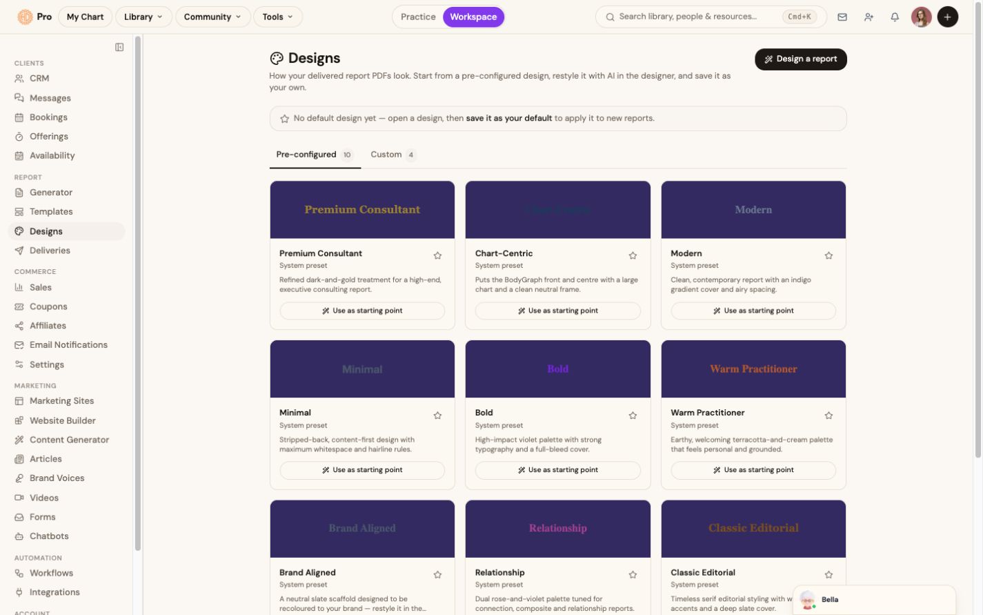 PDF designs: control how delivered reports look